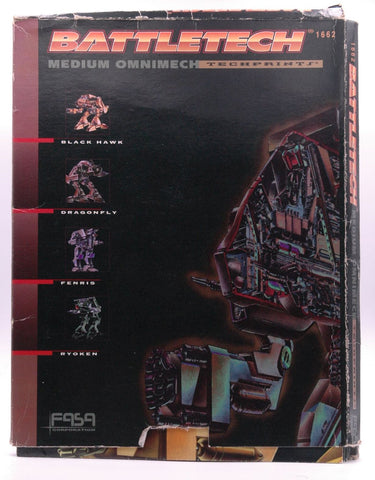 BattleTech Medium Omnimech TechPrints 4 Full-Color Posters, by Fasa Corporation