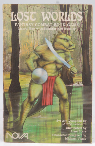Lizard Man with Scimitar and Buckler (Lost Worlds Fantasy Combat Book Game), by Alfred Leonardi