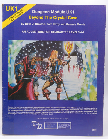 AD&D UK1 Beyond the Crystal Cave Taped Spine, by Dave J Browne, et al