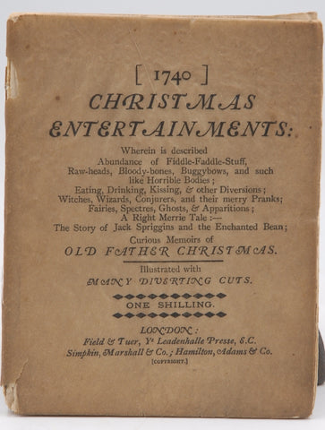 Christmas Entertainments 1740, by Dick Merryman