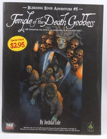 Temple of the Death Goddess VG++ d20 RPG, by Joshua Cole