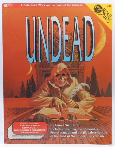 Undead (Advanced Dungeons & Dragons: Role Aids), by Keefe, John, Nicholson, Laurel