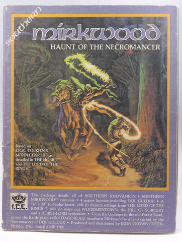 Southern Mirkwood Haunt of the Necromancer G+ w/Map MERP ICE, by Staff