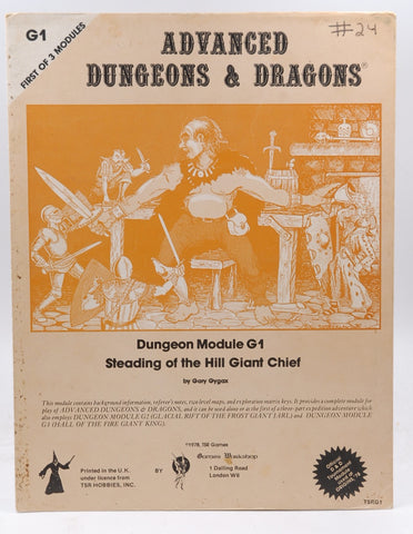 G1 AD&D Steading of the Hill Giant Chief Games Workshop GW UK, by Gary Gygax