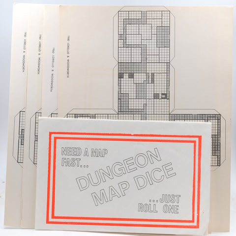 Random Dungeon Map Dice 1980 Lorello & Woodworth, by Lorello & Woodworth