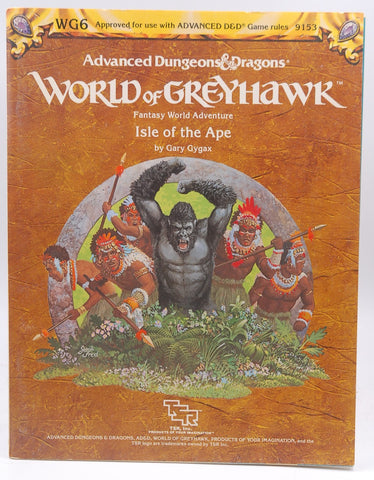 Isle of the Ape (AD&D Fantasy Roleplaying, Greyhawk Adventure+Map, WG6/9153), by Gygax, Gary