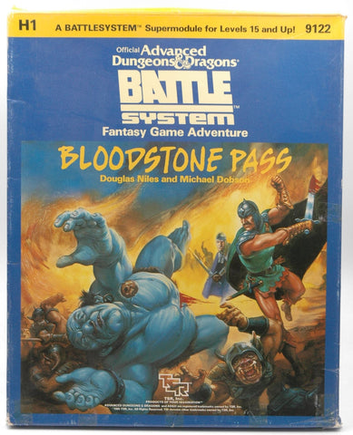 AD&D H1 Battlesystem Bloodstone Pass Compelte Rare, by Staff