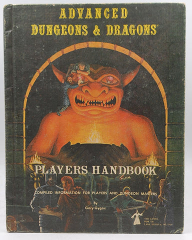 2nd Print AD&D Players Handbook Original Idol Statue Cover VG+, by Gary Gygax