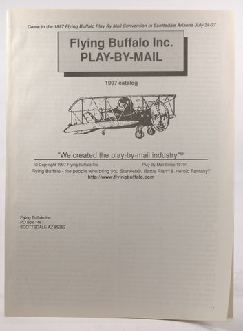 Flying Buffalo Play-By-Mail 1997 Catalog, by