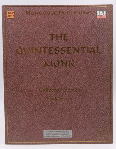 The Quintessential Monk (Dungeons & Dragons d20 3.0 Fantasy Roleplaying), by Younts, Patrick
