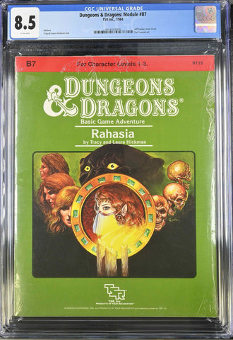 CGC 8.5 B7 Rahasia D&D A+ Seal TSR SW, by Tracy Hickman, Laura Hickman