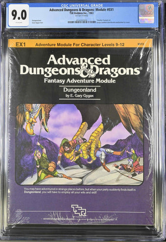 CGC 9.0 EX1 Dungeonland B+ Seal SW D&D TSR, by E Gary Gygax