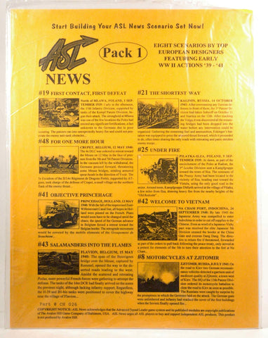 ASL News Pack 1 Eight Scenarios, by