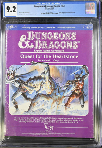 CGC 9.2 XL1 Quest for the Heartstone D&D SW TSR, by Michael L Gray