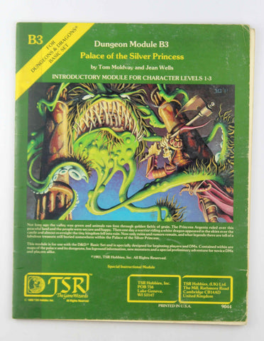 Palace of the Silver Princess (AD&D Fantasy Roleplaying, Module B3), by Jean Wells, Moldvay, Tom  