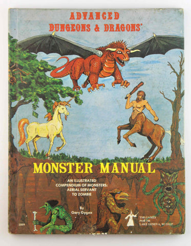 3rd Printing AD&D Monster Manual Advanced Dungeons Dragons, by Gary Gygax  