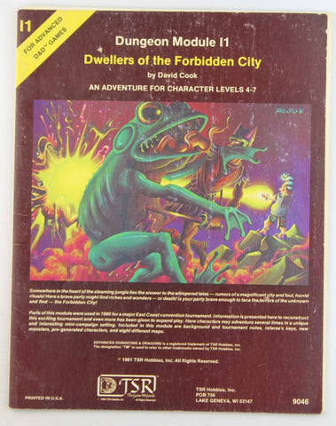 AD&D I1 Dwellers of the Forbidden City VG, by David Cook  