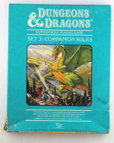Dungeons & Dragons Set 3 Companion Rules Fair, by Gygax, Mentzer, Arneson  