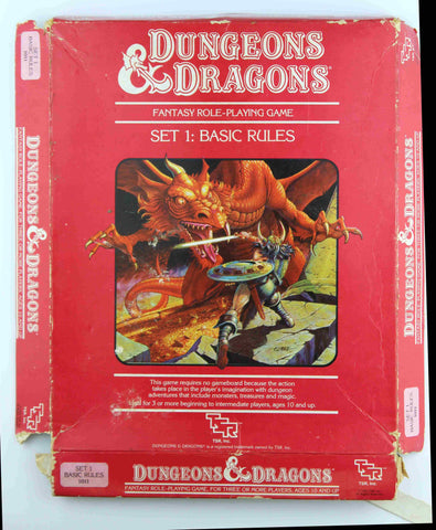 D&D Dungeons & Dragons Set 1 Basic Rules Wrong Bottom Lid 1011, by Gygax, Mentzer, Arneson  
