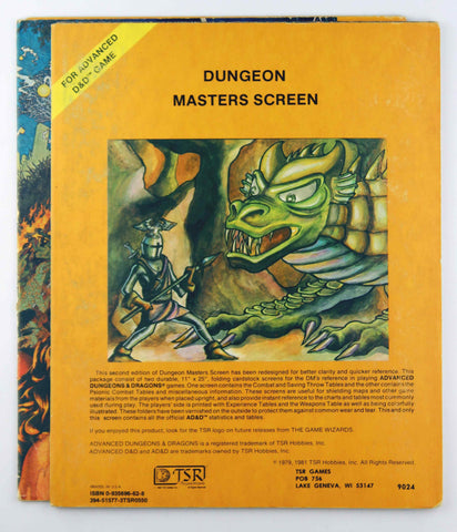 AD&D 9024 Dungeon Masters Screen, by Various  