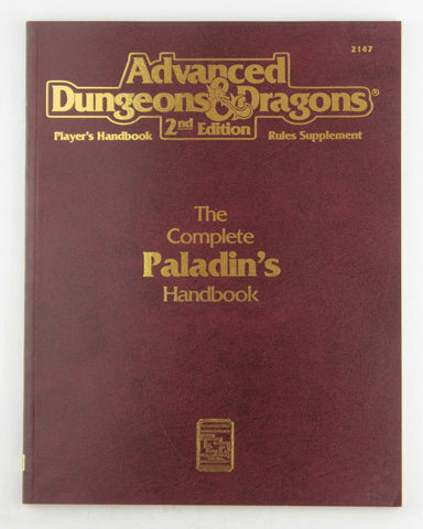 AD&D Complete Paladin's Handbook (Advanced Dungeons & Dragons 2nd Edition) by C.Anthony Pryor (1994-12-31), by   