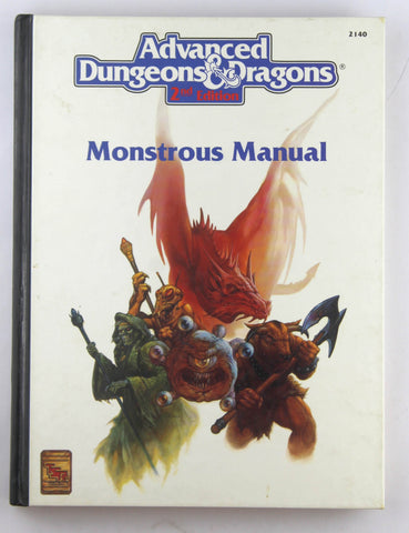 Monstrous Manual (AD&D 2nd Ed Fantasy Roleplaying Accessory, 2140), by   