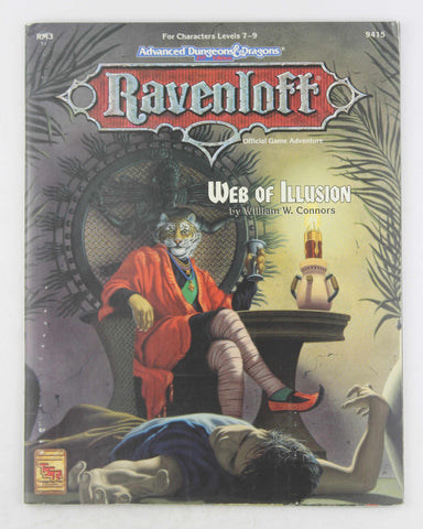 AD&D 2e Web of Illusion Ravenloft w/Map VG, by William W Connors  