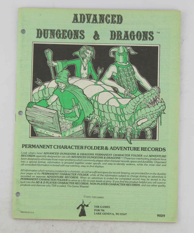 AD&D Permanent Character Folder & Adventure Record  VG, by Various  