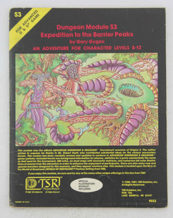 AD&D S3 Expedition to the Barrier Peaks VG+, by Gygax  