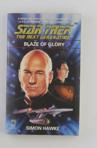 Blaze of Glory (Star Trek The Next Generation, No 34), by Hawke, Simon  First Edition