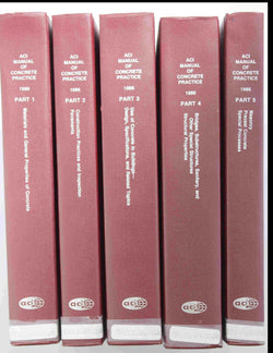 ACI manual of concrete practice 1986 (5 Parts in 5 Volumes: Complete as issued), by AMERICAN CONCRETE INSTITUTE  