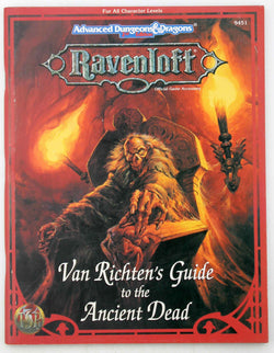 AD&D 2e Ravenloft Van Richten's Guide to the Ancient Dead, by Skip Williams  