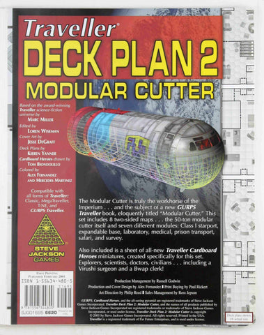 Traveller Deck Plan 2 Modular Cutter (v. 2), by Steve Jackson Games  