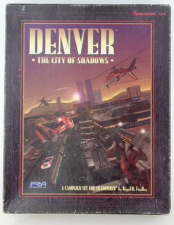 Denver: The City of Shadows (Shadowrun 2nd Ed Roleplaying, 2 bks+2 maps+2 plastic "ID" passes) [Boxed Set], by Findley, Nigel D.  