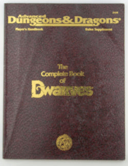 AD&D 2e The Complete Book of Dwarves Rubbing, by Bambra, et al  