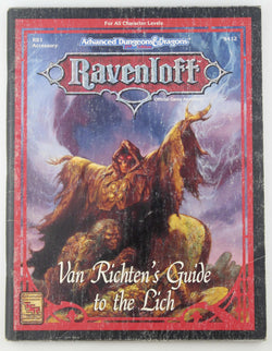 AD&D 2e Van Richten's Guide to the Lich Ravenloft Rubbed, by Haddock  