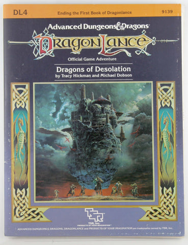 AD&D DL4 Dragons of Desolation w/Map, by Tracy Hickman, Michael Dobson  