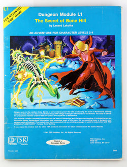AD&D L1 The Secret of Bone Hill Shrinkwrap SW, by Lenart Lakofka  