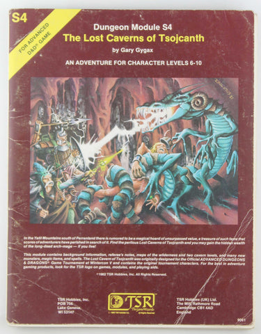 AD&D S4 The Lost Caverns of Tsojcanth, by Gary Gygax  