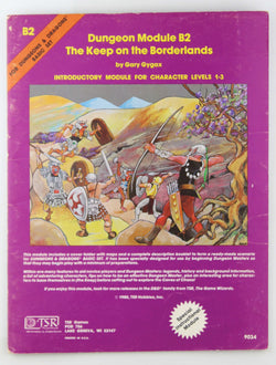 D&D B/X B2 The Keep on the Borderlands Pencil, by Gary Gygax  