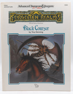 AD&D 2e Black Courser Forgotten Realms w/Map, by Troy Denning  