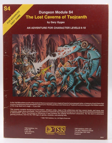 The Lost Caverns of Tsojcanth (Advanced Dungeons & Dragons Module S4), by Gygax, Gary  