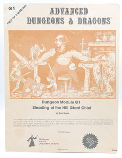 G1 Steading of the Hill Giant Chief AD&D TSR, by Gary Gygax  