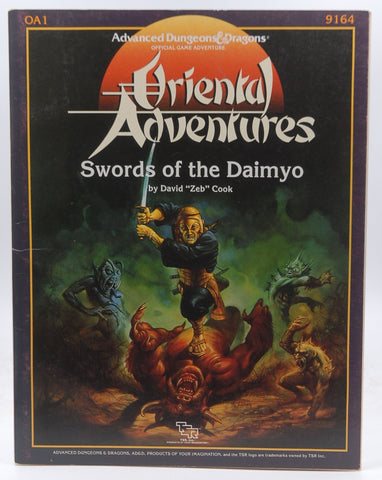 Swords of the Daimyo AD&D Oriental Adventures OA 1, by David Cook  