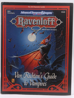 AD&D 2nd Edition Van Richten's Guide to Vampires Ravenloft G+, by Nigel Findley  