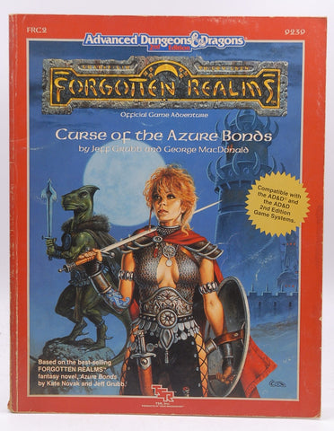 Curse of the Azure Bonds (Advanced Dungeons & Dragons/Forgotten Realms Module FRC2), by MacDonald, George, Grubb, Jeff  