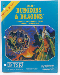 D&D Dungeons & Dragons Expert Rulebook VG, by Gygax, Arneson, Cook  