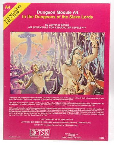 AD&D A4 In the Dungeons of the Slave Lords VG, by Lawrence Schick  