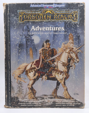 AD&D 2nd Ed Forgotten Realms Adventures Rubbed Heavy Wear, by Jeff Grubb, Ed Greenwood  