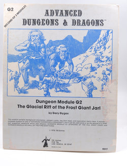 Dungeons and Dragons Advanced Dungeon Module G2 (The Glacial Rift of The Frost Giant Jarl, G2), by E. Gary Gygax  